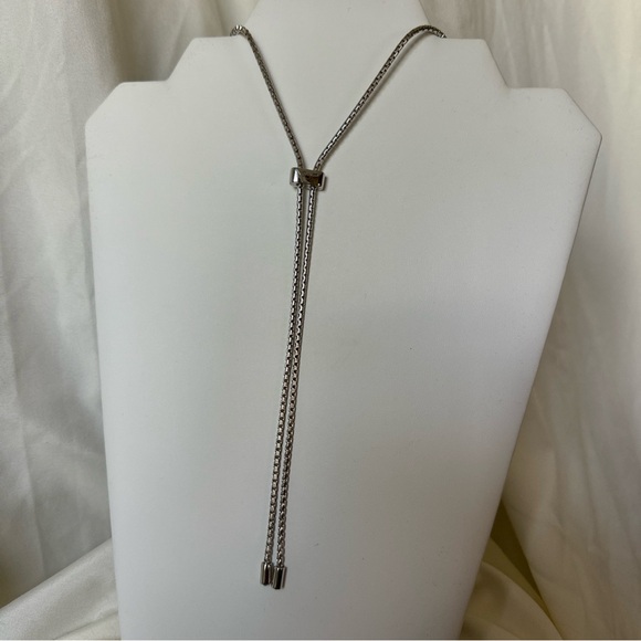 “Touchstone” Elegant Rodium Pendant Necklace with Swarovski crystals - Picture 5 of 8